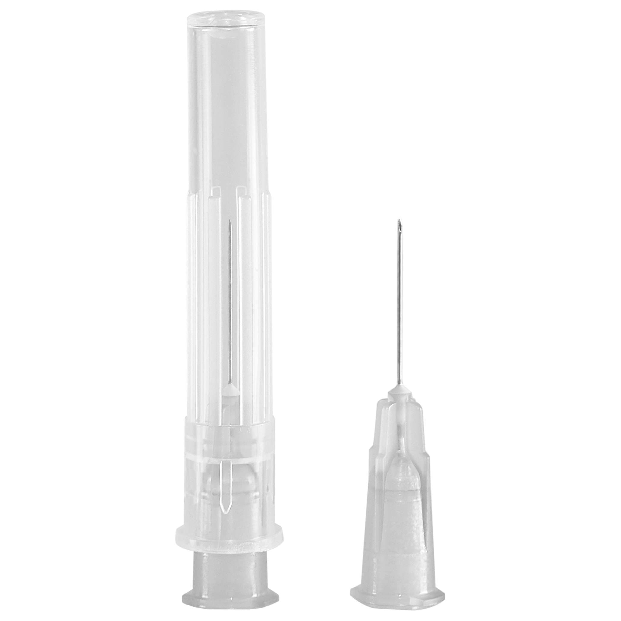 Flomax Standard Hypodermic Needle, Translucent Gray, 27 Gauge, 1/2 Inch Length - Box of 100 - Image 1