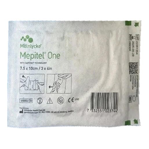 Mepitel One Sided Soft Silicone Wound Contact Layer Dressing, 3 x 4 Inch - Each - Image 1