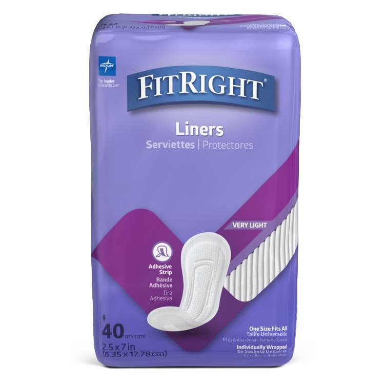 Medline FitRight Women's Panty Liner, 7 Inch - Case of 480 - Image 1