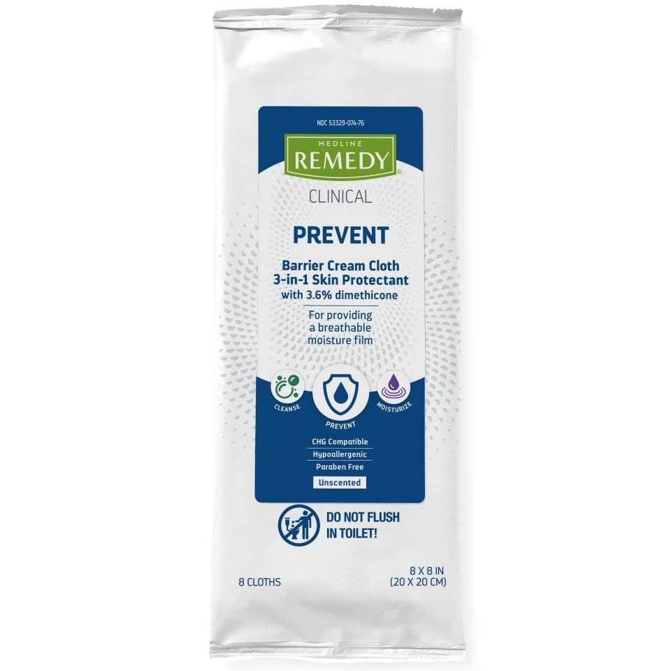 Remedy Clinical Prevent Barrier Cream Cloths, Unscented - Package of 8 - Image 1