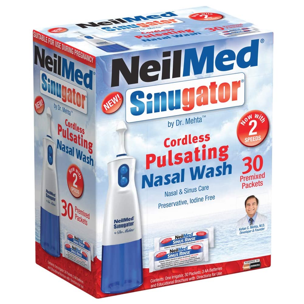 NeilMed Sinugator Pulsating Nasal Wash Kit, 30 counts - Each - Image 1