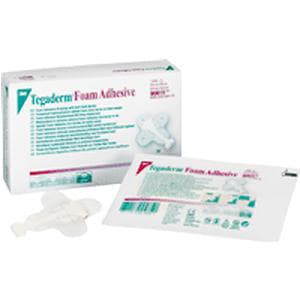 3M Tegaderm High Performance Adhesive Foam Dressing, 2-3/4" x 2-3/4" Mini Wrap - Box of 10 - Image 1