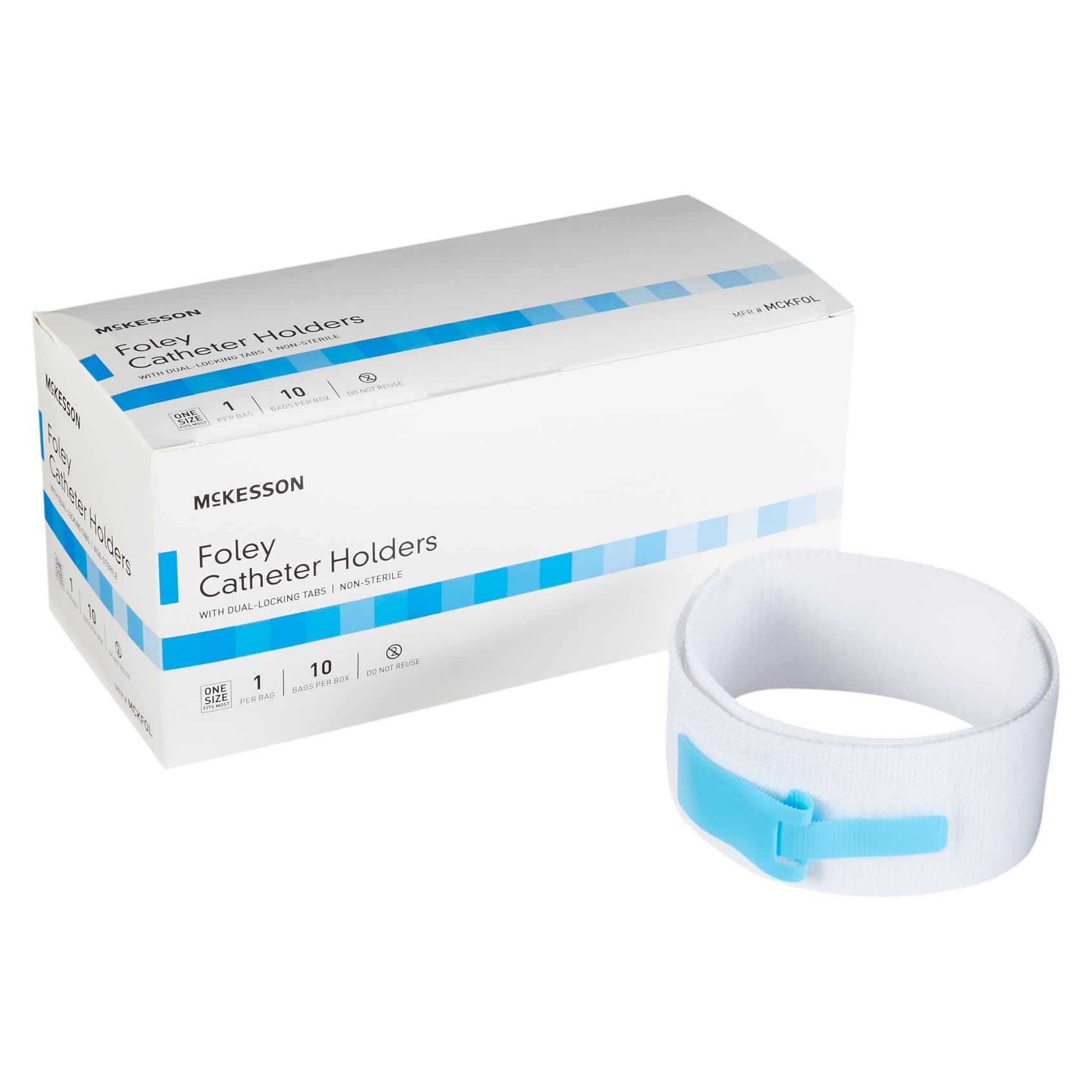 McKesson Foley Catheter Holder with Dual-Locking Tabs, Leg Strap 2" x 24" - Bag of 1 - Image 1