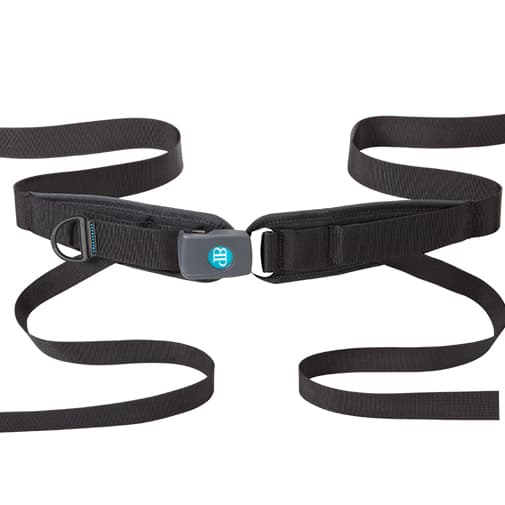 Bodypoint® 4-point padded Hip Belt with sub-ASIS Pad, Large-L62, Push button buckle, Center-pull, Clinch-mount - Image 1