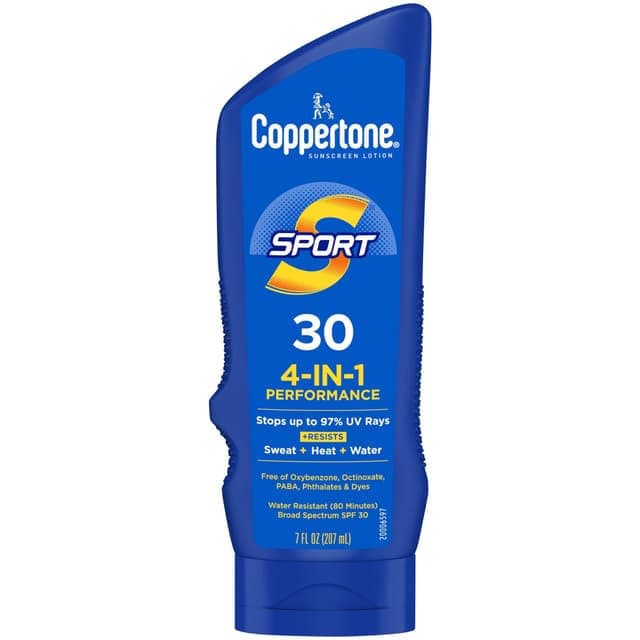 Coppertone Sport 4-In-1 Performance SPF 30 Sunscreen Lotion, 7 oz - Case of 12 - Image 1