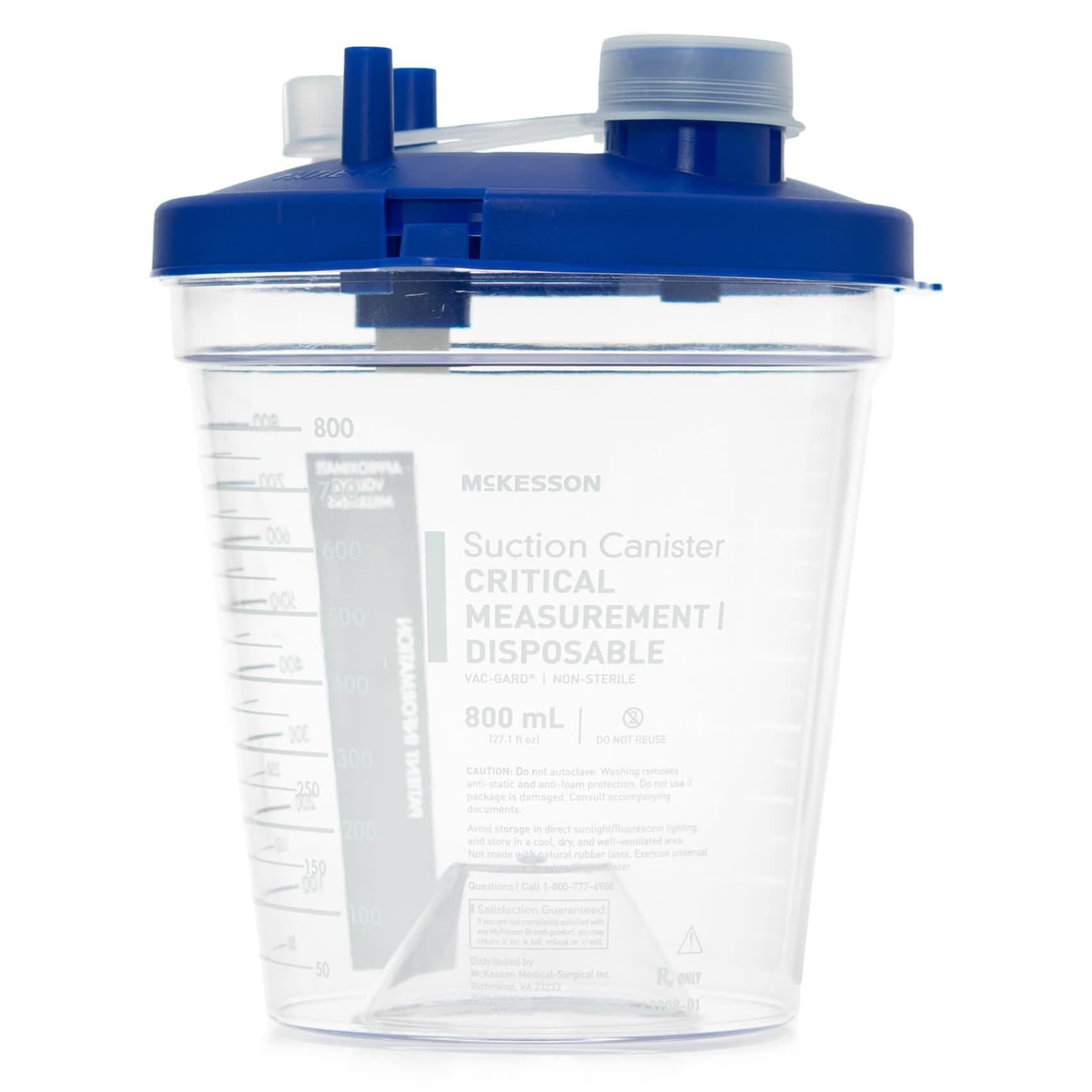 McKesson Suction Canister NonSterile Without Tubing Disposable, 800 mL - Case of 32 - Image 1
