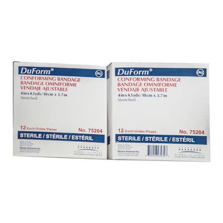 Duform Knitted Synthetic Conforming Bandage, 4" x 4-1/10 yards - Box of 12 - Image 1