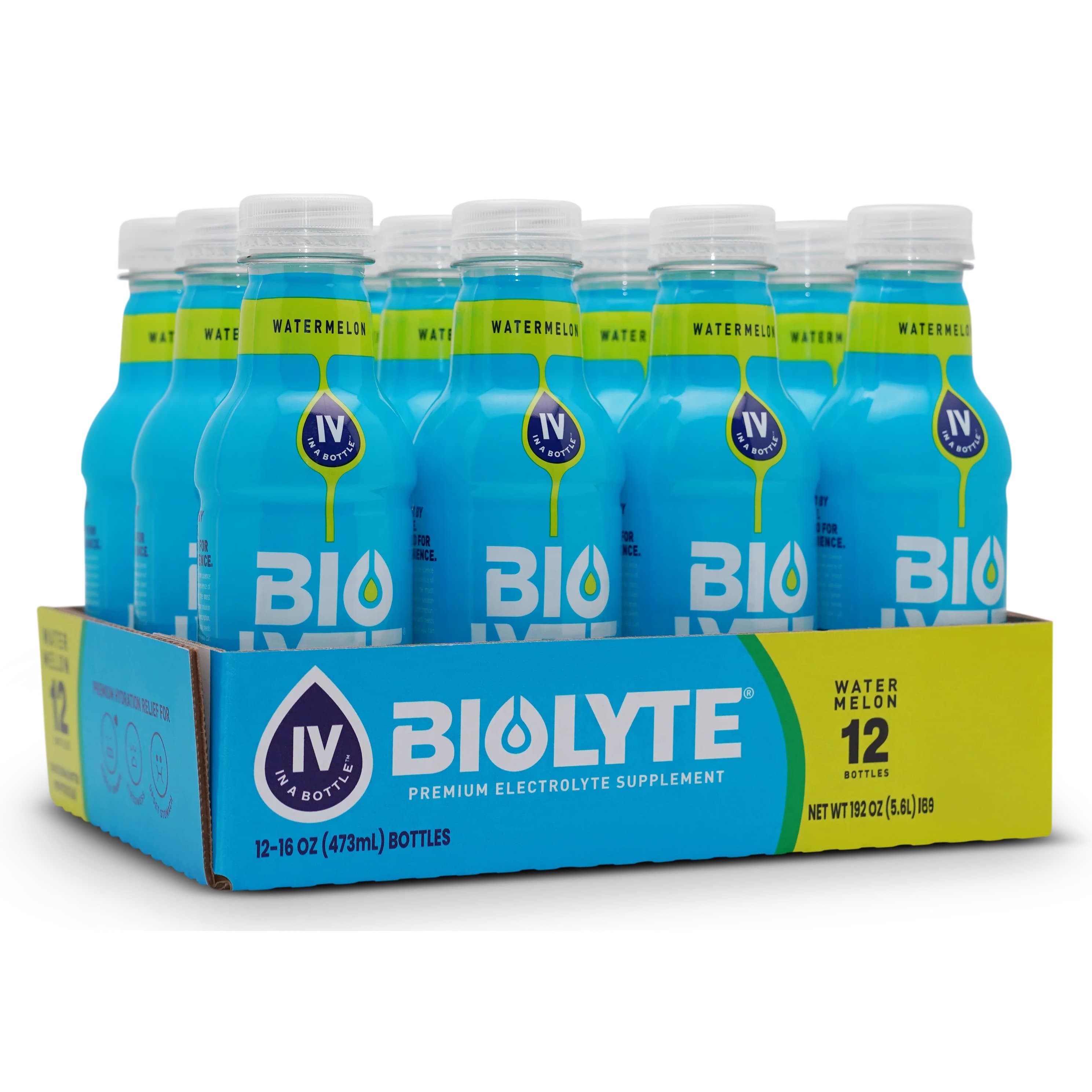 Biolyte Oral Electrolyte Solution, Watermelon, 16 oz - Case of 12 - Image 1