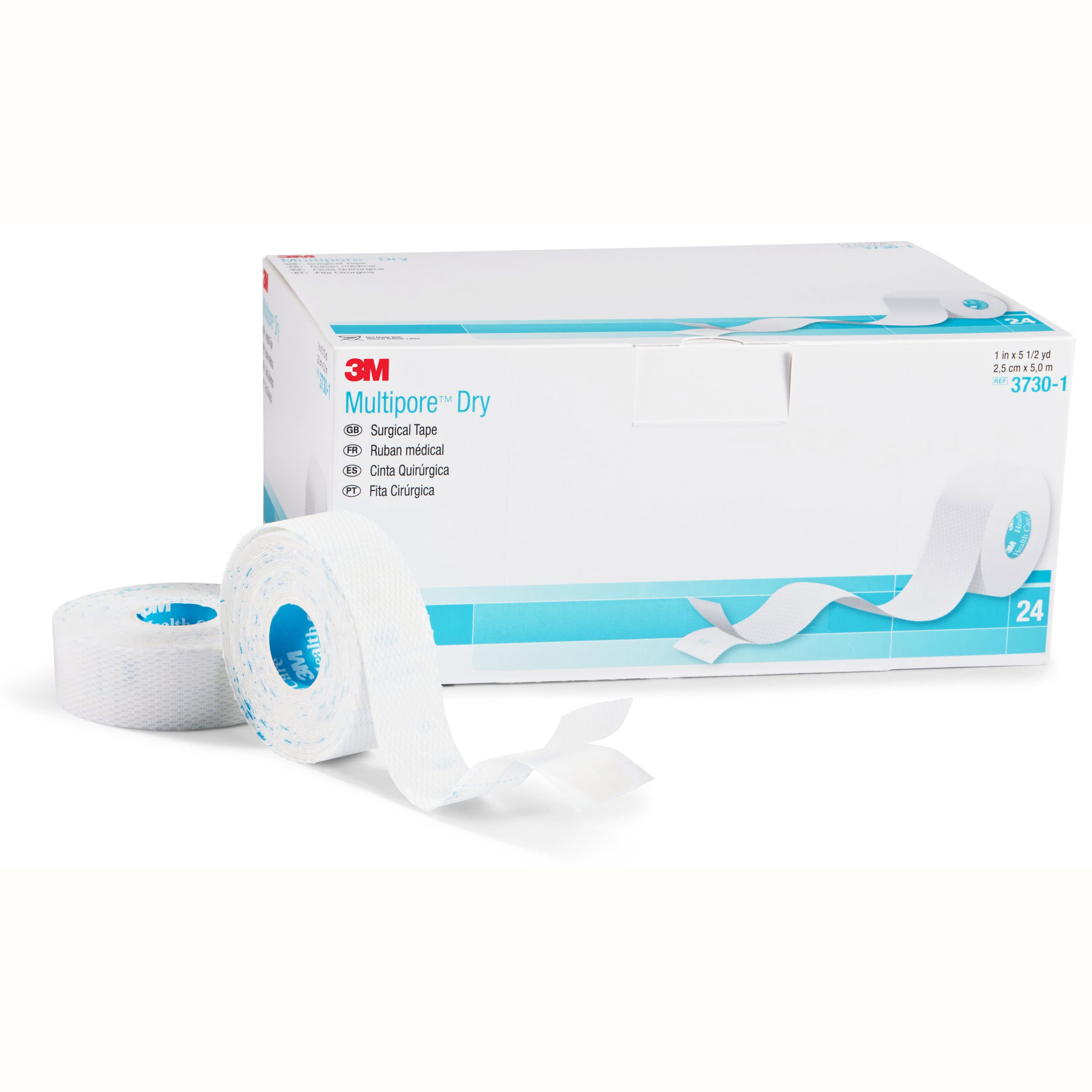 3M Multipore Dry Surgical Tape, 1" x 5-1/2 yards - Case of 96 - Image 1