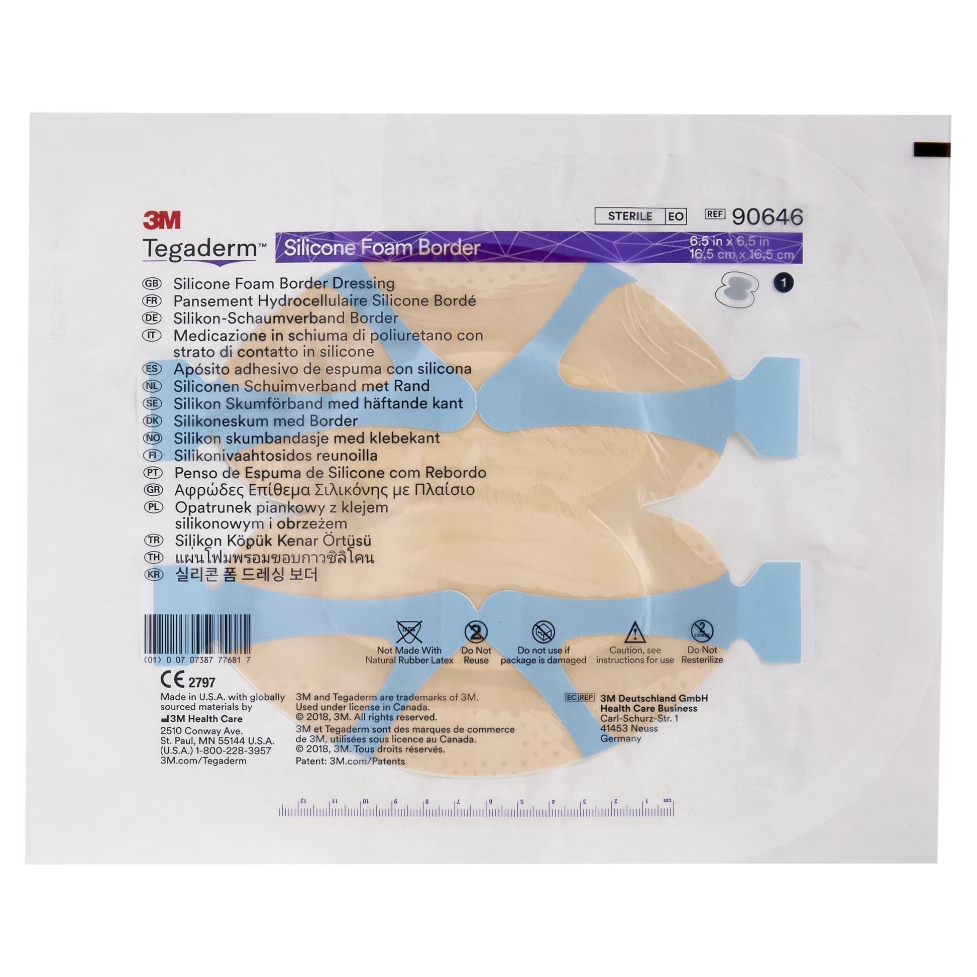 3M Tegaderm Silicone Foam Heel and Contour Dressing - Image 3