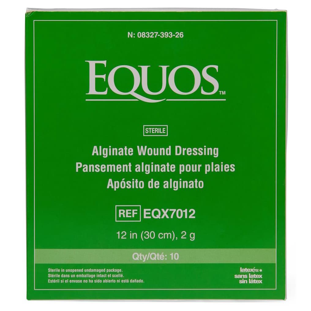 Equos Calcium Alginate Wound Dressing, Sterile , 1 x 12 Inch - Box of 10 - Image 1
