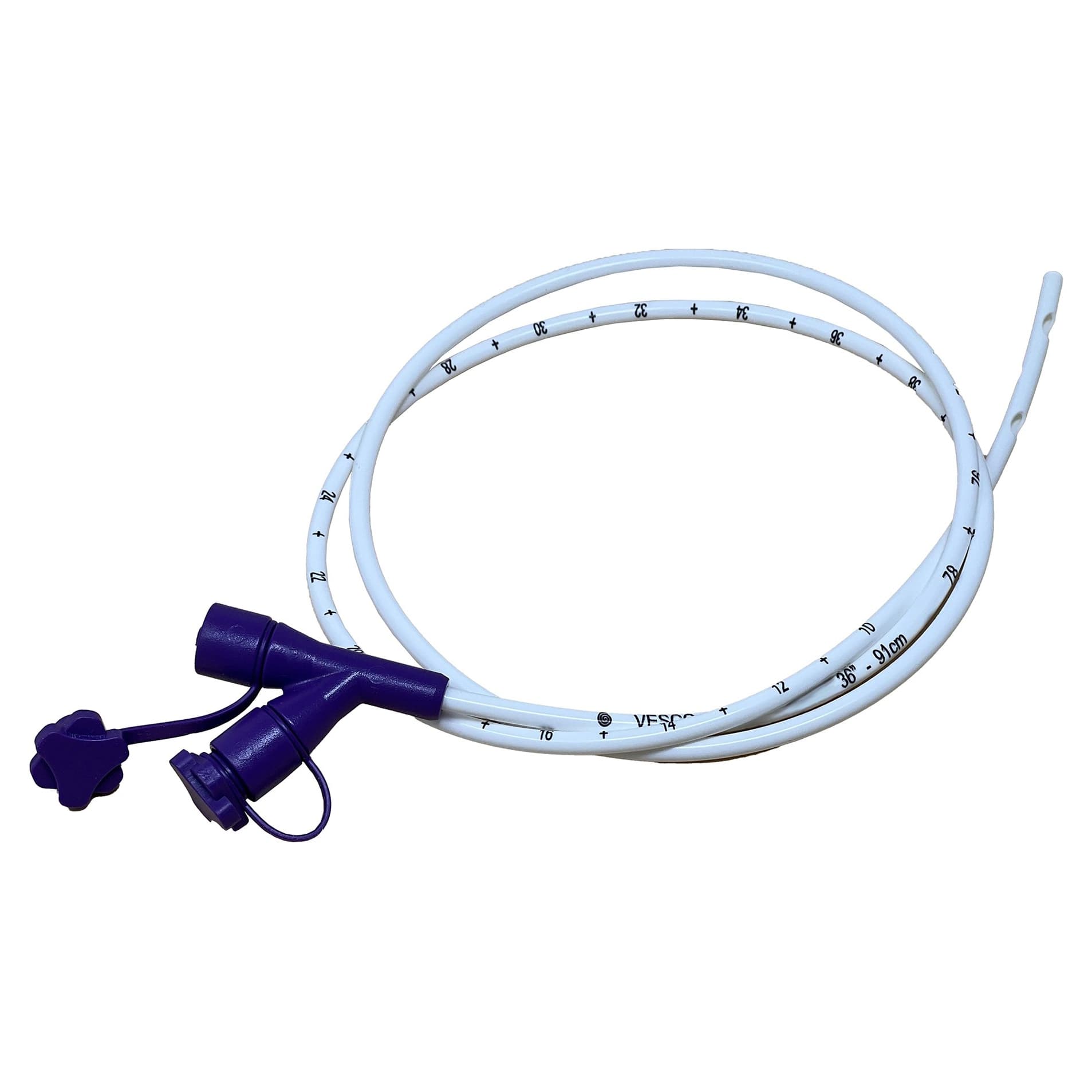 Vesco Dual Port Nasogastric Feeding Tube, 14 Fr, 36 Inch Tube - Case of 10 - Image 1