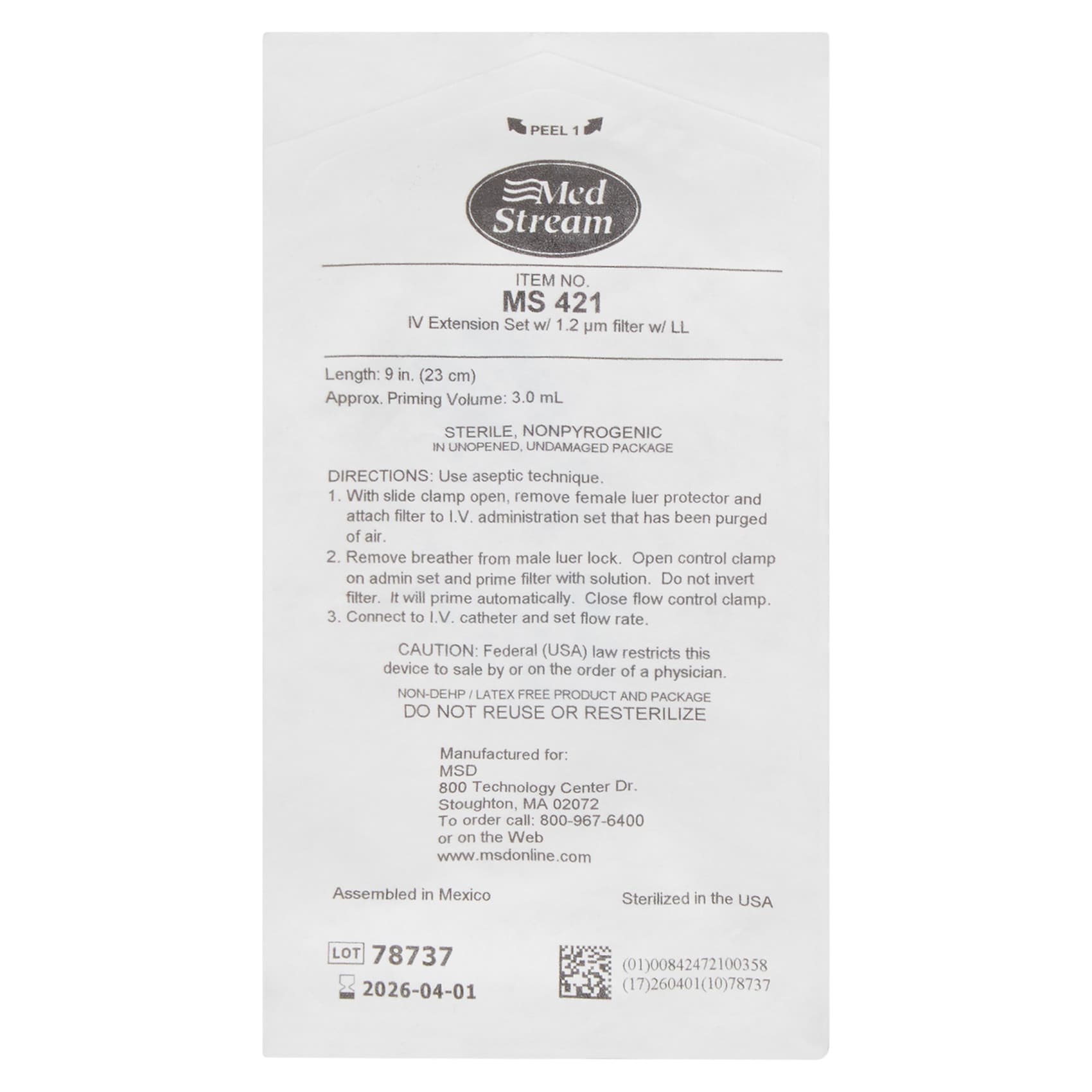 McKesson IV Extension Set Regular Bore Tubing - Image 2