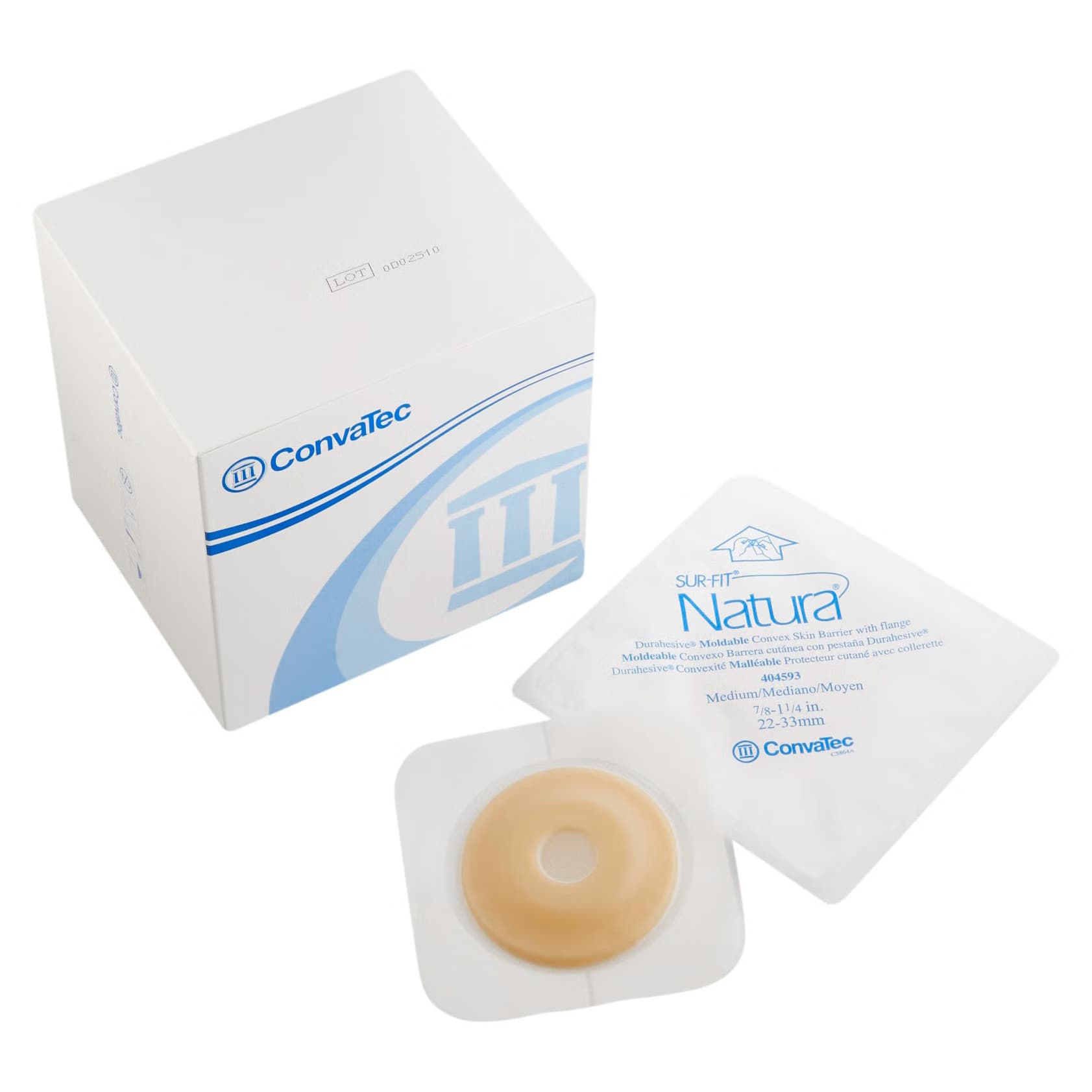 SUR-FIT Natura Moldable Technology Skin Barrier, 7/8 - 1-1/4 Inch Convex - Box of 10 - Image 1