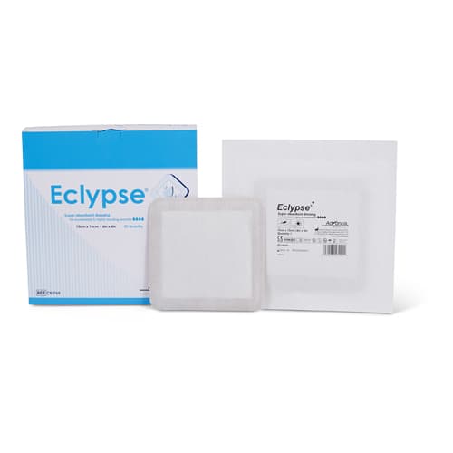 Eclypse Super Absorbent Wound Dressing, Cellulose, 8 x 8 Inch - Box of 10 - Image 1