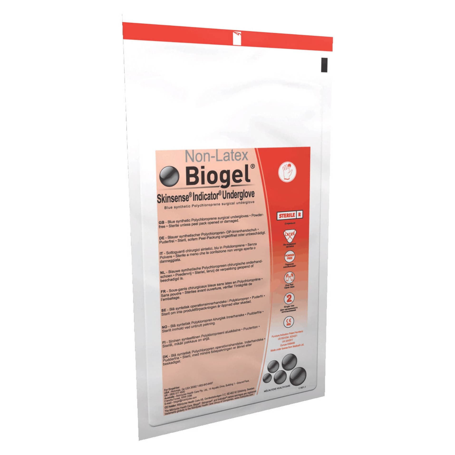 Biogel Skinsense Indicator Sterile Polyisoprene Undergloves, Size 7.5 - Box of 50 - Image 1