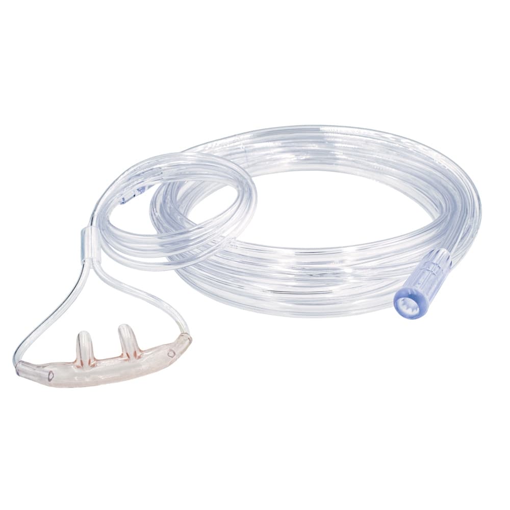 Salter Style Quiet Oxygen Nasal Cannula with Standard Earpiece And 7 Foot Tubing - Case of 50 - Image 1