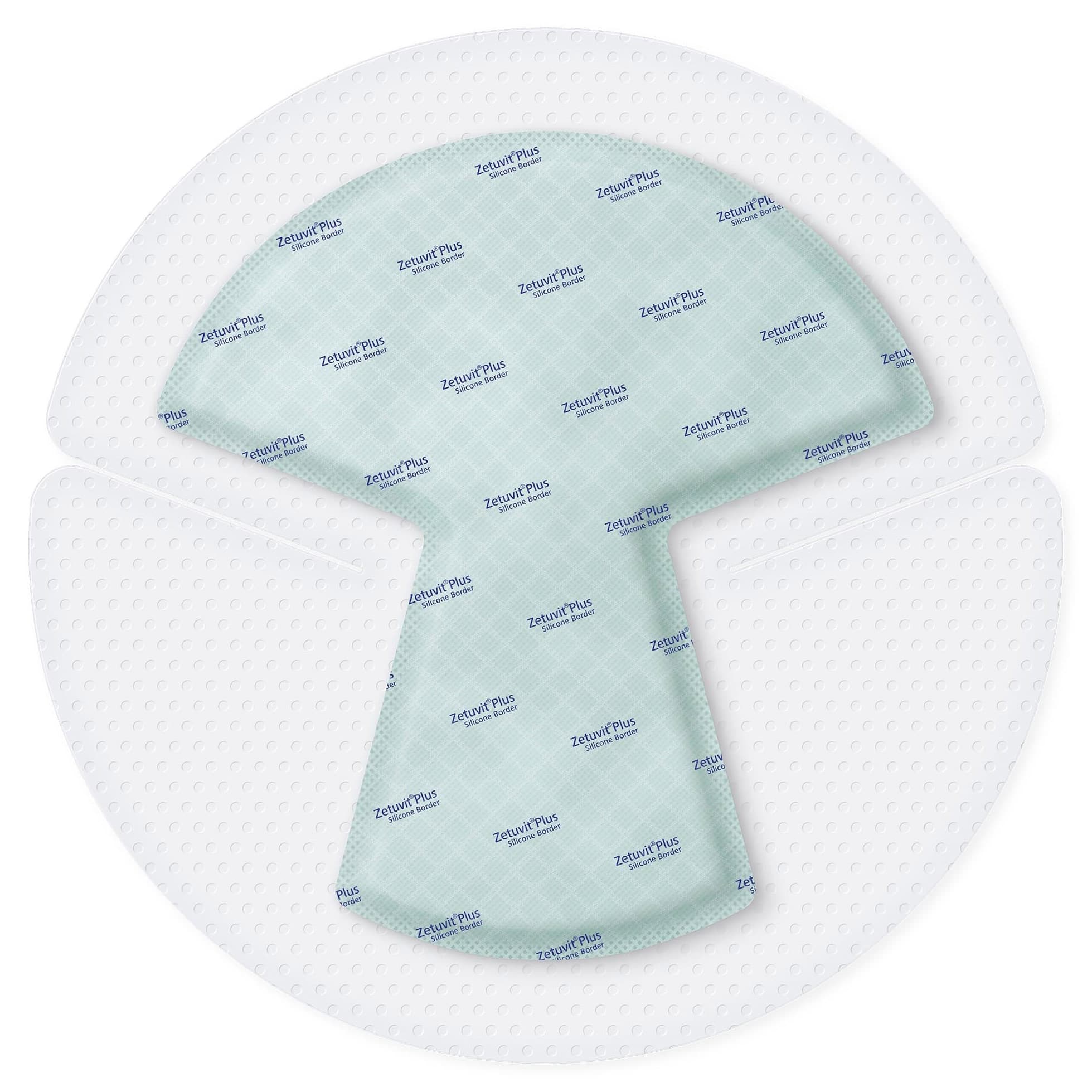 Zetuvit Plus Silicone Border Super Absorbent Dressing, 10 x 10 Inch - Each - Image 1