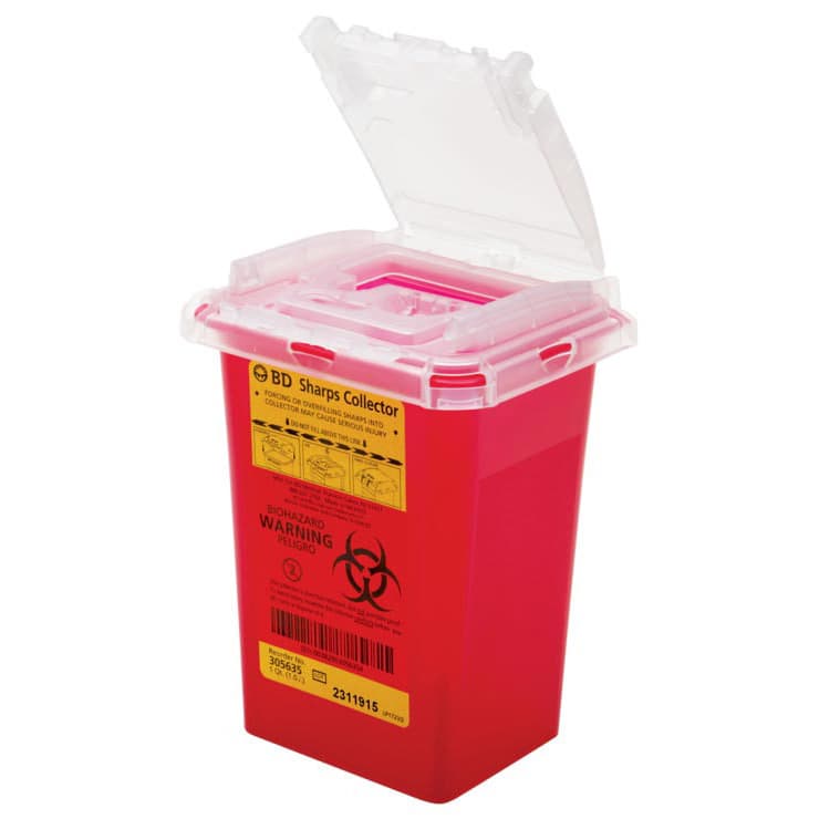 BD Phlebotomy Sharps Container, 1 Quart - Case of 60 - Image 1