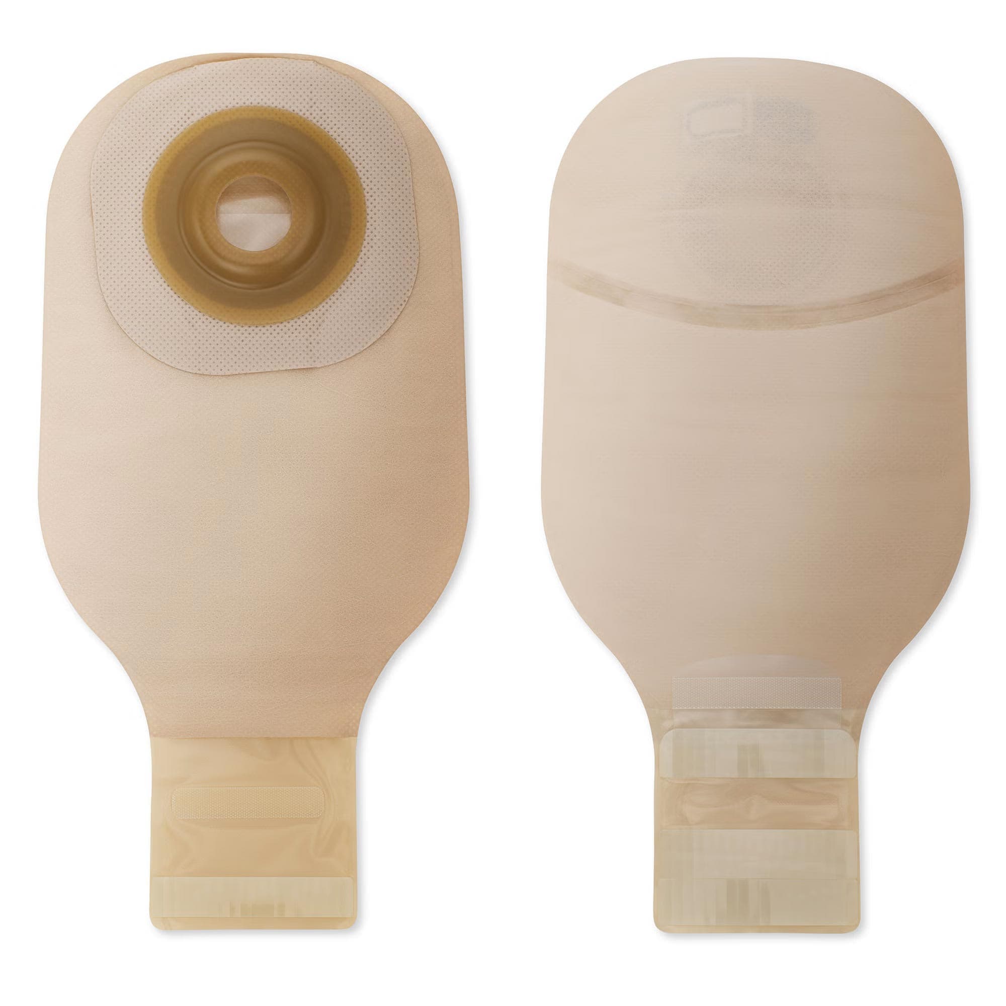 Premier 1-Piece Drainable Ostomy Pouch With Soft Convex Flextend Barrier, Beige, 1-3/4 Inch - Box of 5 - Image 1