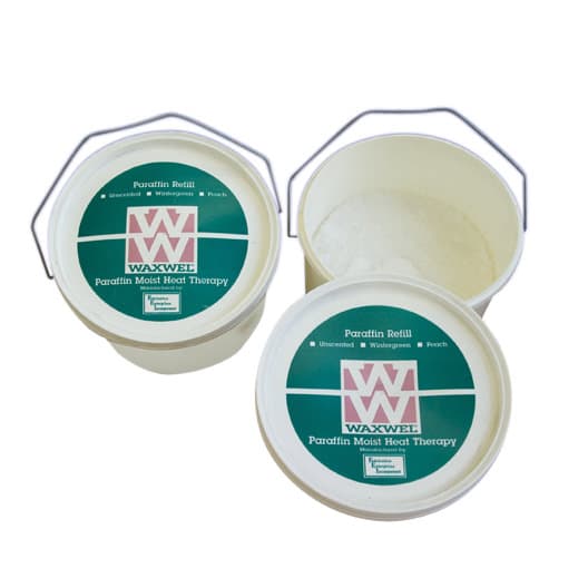 WaxWel Paraffin Refill Beads, Tub of Pastilles, Peach Fragrance, 3 lb - Case of 3 - Image 1