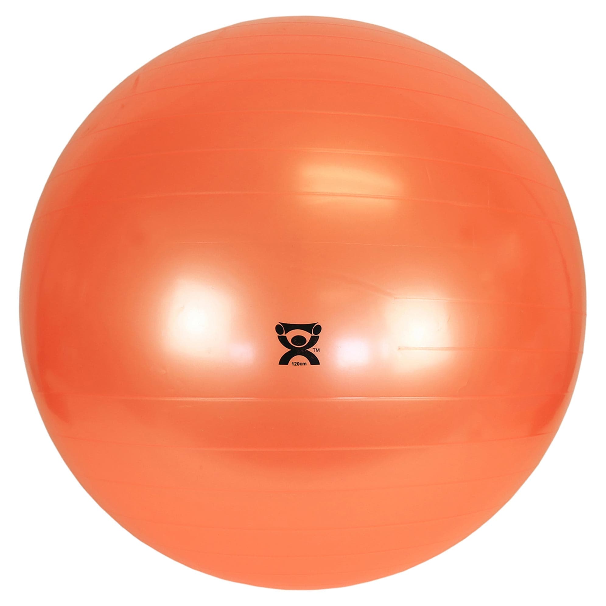 CanDo Inflatable Exercise Ball, 48 Inch, Orange, Polybag - Image 1