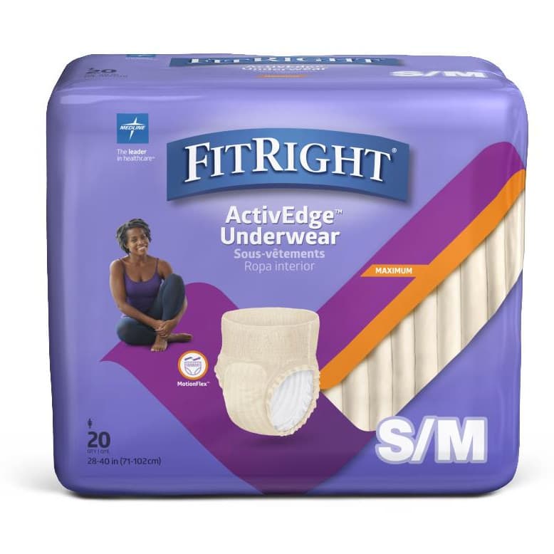 FitRight ActivEdge Maximum Underwear for Women, Small-Medium - Bag of 20 - Image 1