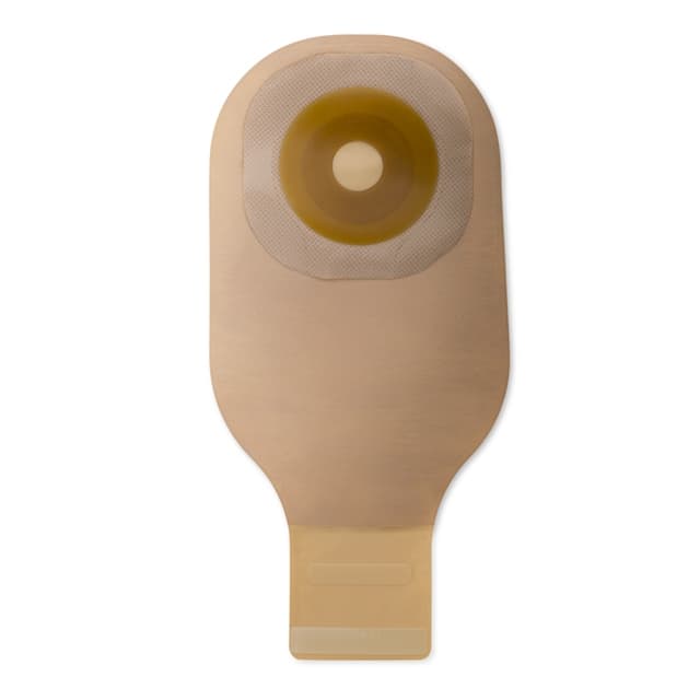 Premier 1-Piece Drainable Ostomy Pouch with Flat Flextend Barrier, Beige, 1 Inch - Box of 10 - Image 1