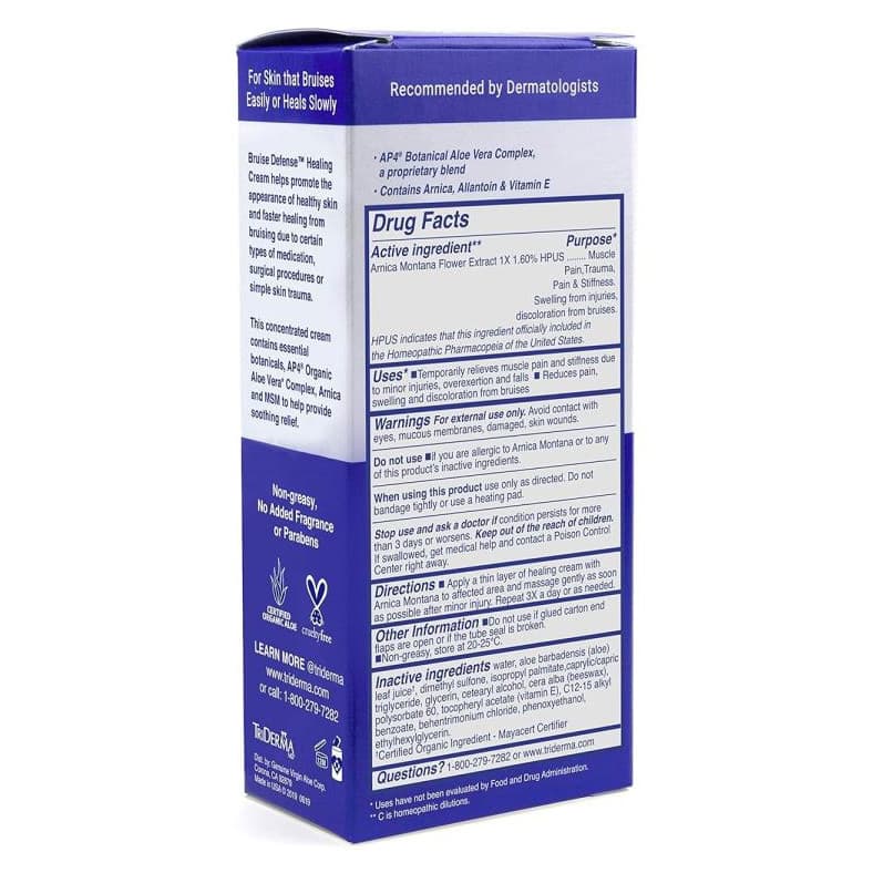 TriDerma Diabetic Bruise Defense Healing Cream, 2.2 oz - Image 3