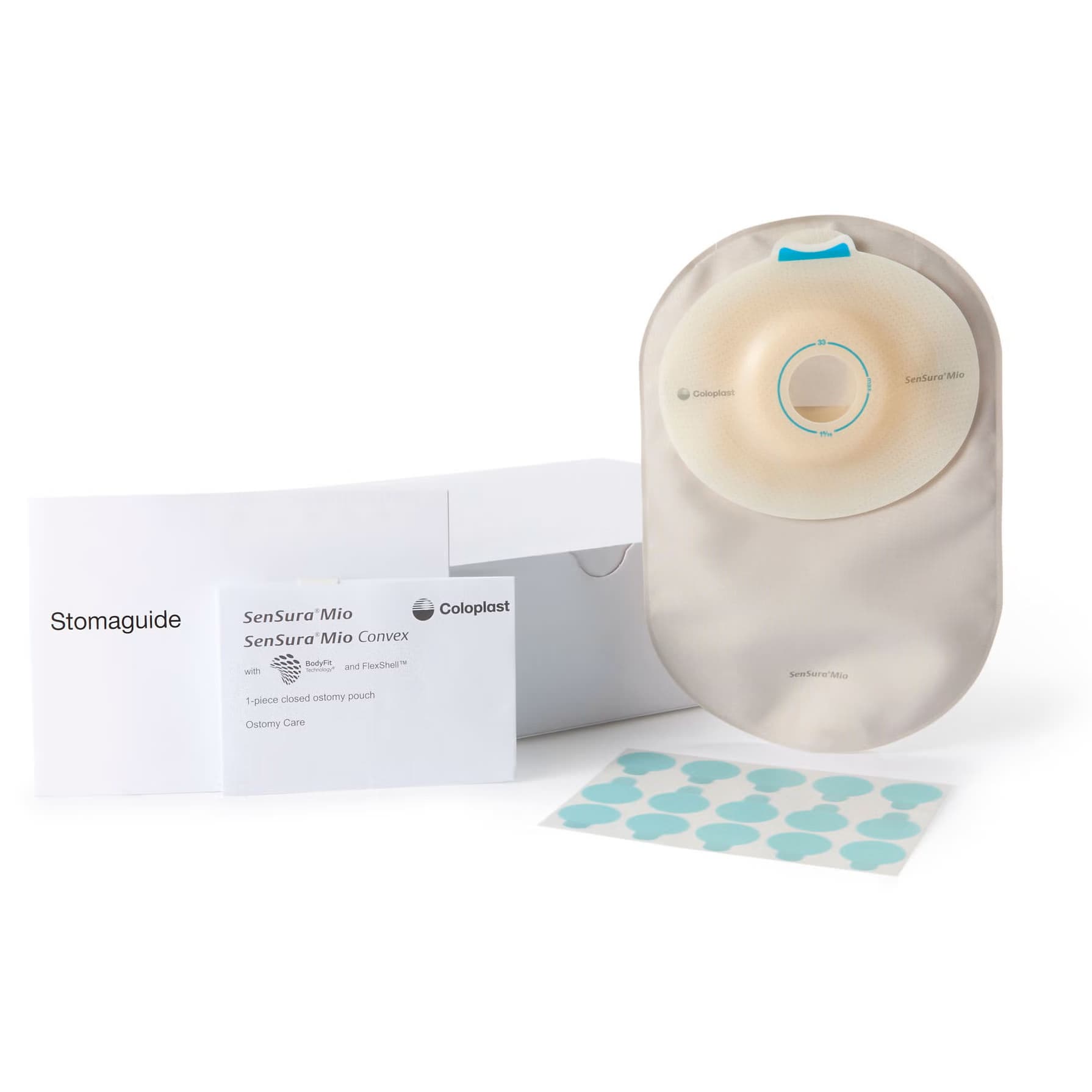 SenSura Mio Convex Soft MAXI Closed Pouch, 1 Inch - Box of 10 - Image 1