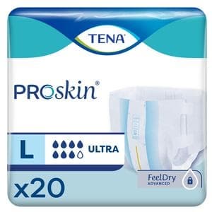 TENA ProSkin Ultra Unisex Brief Heavy Absorbency, Large - Bag of 20 - Image 1