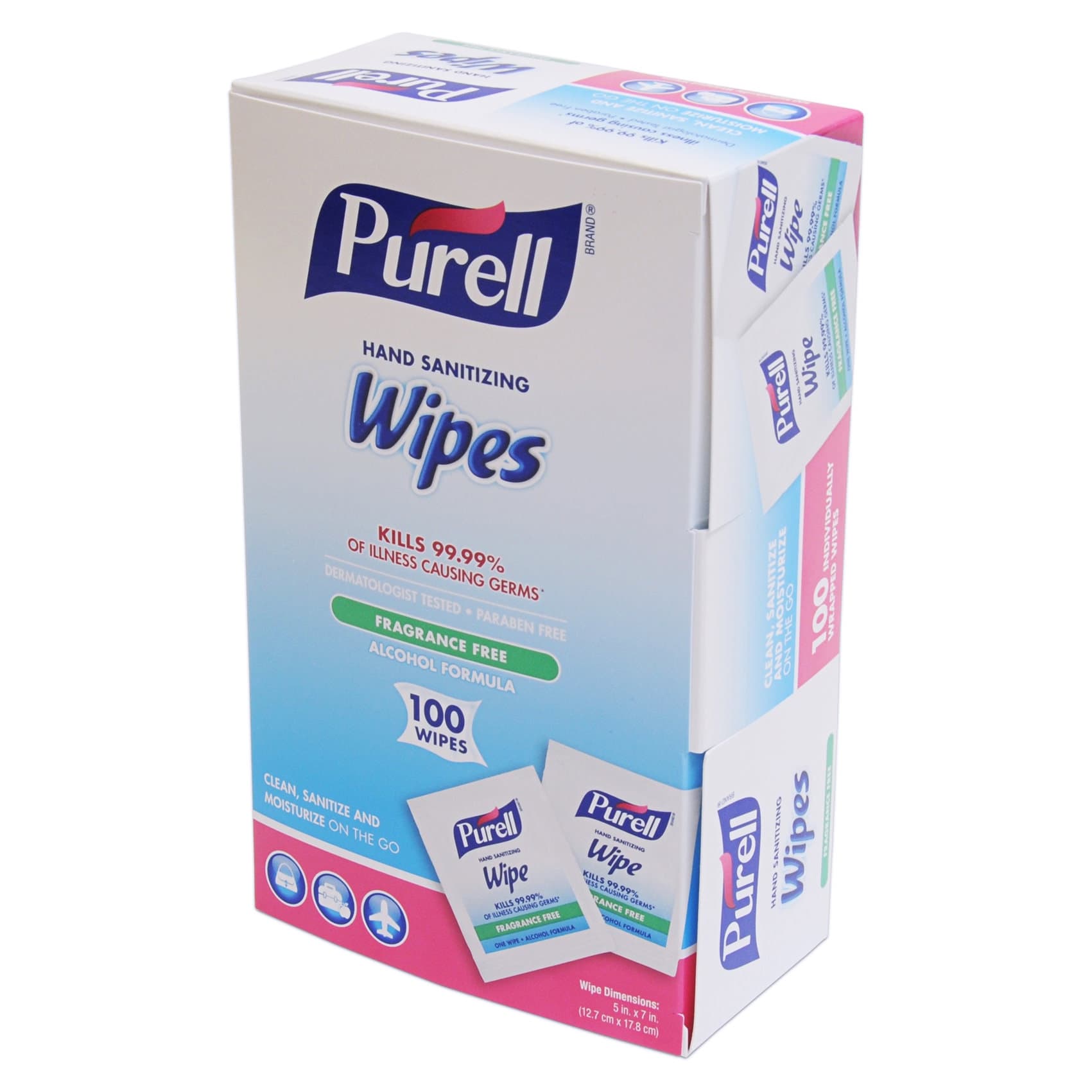 Purell Hand Sanitizing Wipe, Scented, 5 x 7 Inch - Case of 1000 - Image 1