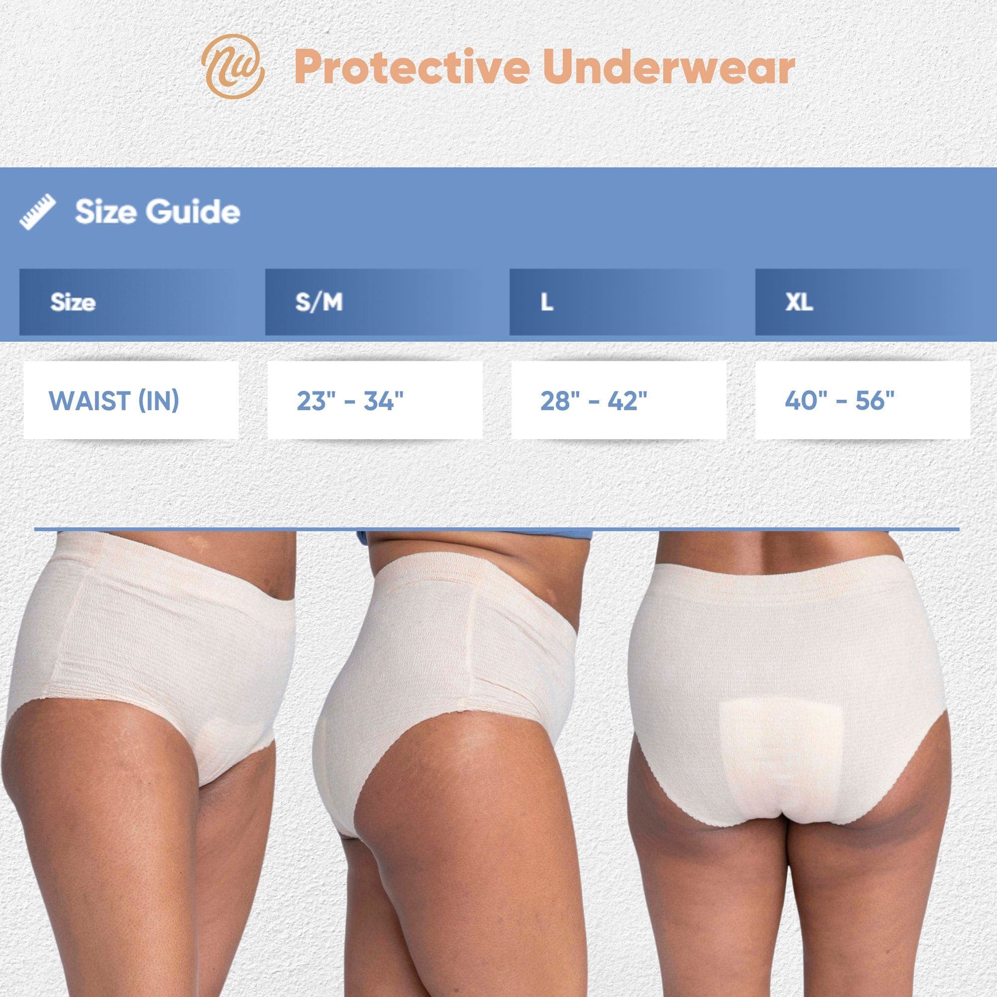 Nexwear Premium Female Protective Underwear, Large - Package of 15 - Image 1