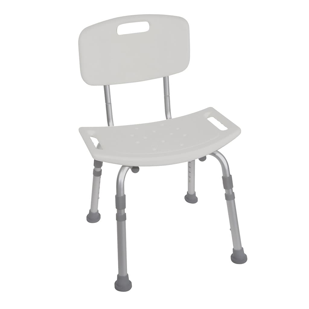 Drive Deluxe K.D. Aluminum Bath Bench with Removable Back - Image 1