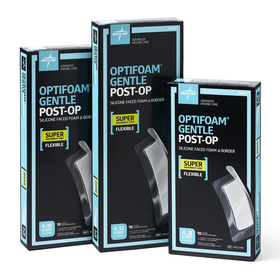Optifoam Gentle Post-op Silicone Face Foam Dressing, Sterile - Image 1