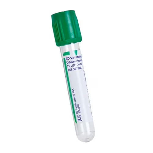 BD Vacutainer Lithium Heparin Blood Collection Tubes with Hemogard Closure - Image 2