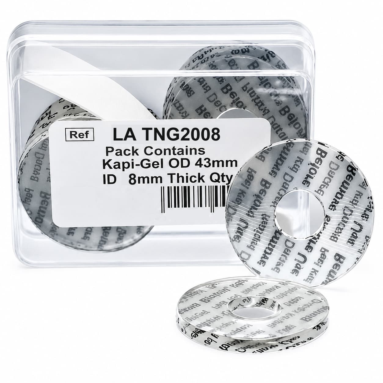 Kapi-Gel Tracheostoma Spacer, 8 mm I.D., 3 mm Thick - Box of 10 - Image 1