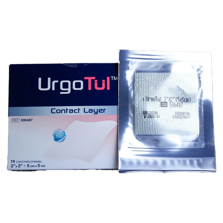 UrgoTul Contact Layer Dressing, 2 x 2 Inch - Box of 10 - Image 1