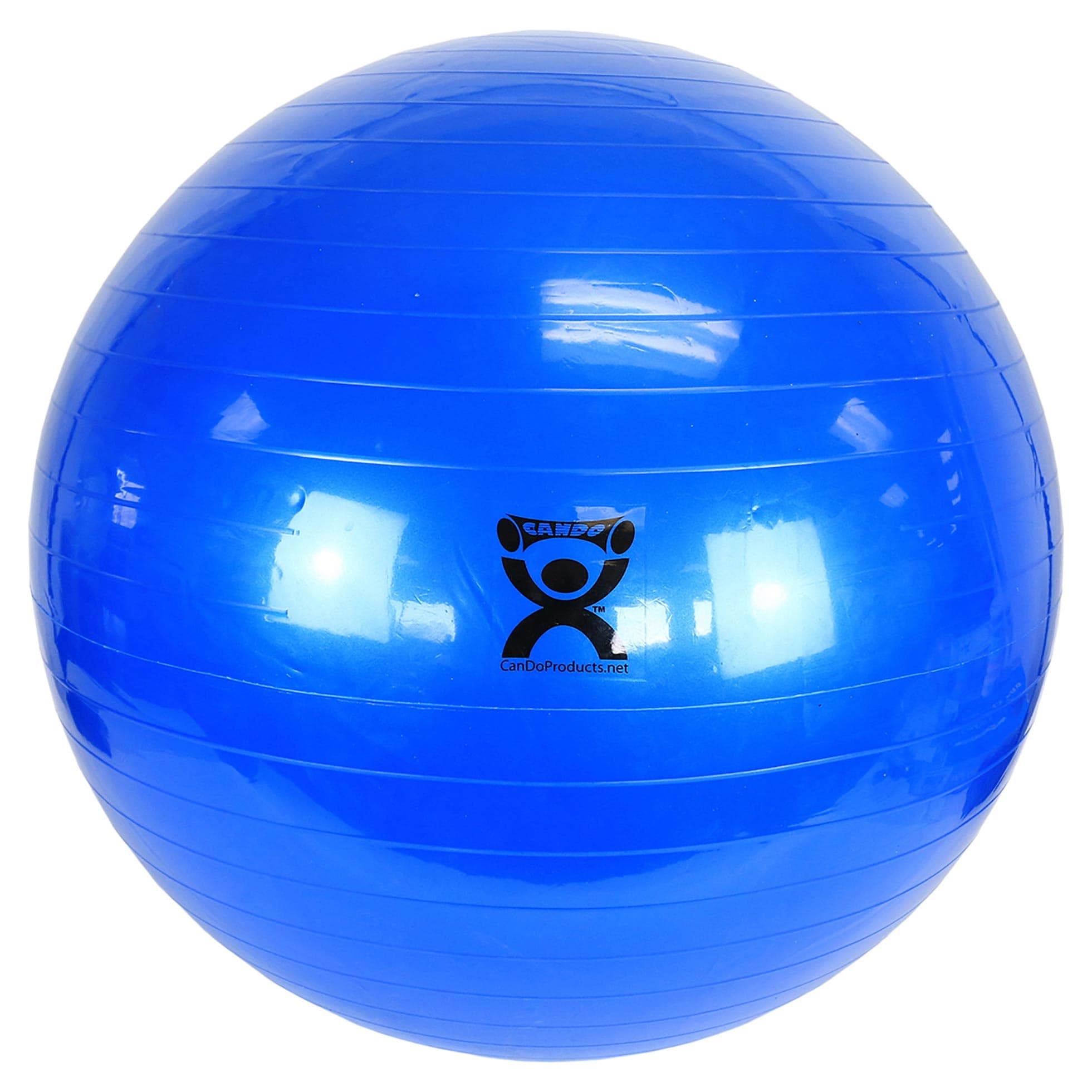 CanDo Inflatable Exercise Ball, 34 Inch, Blue, Polybag - Image 1