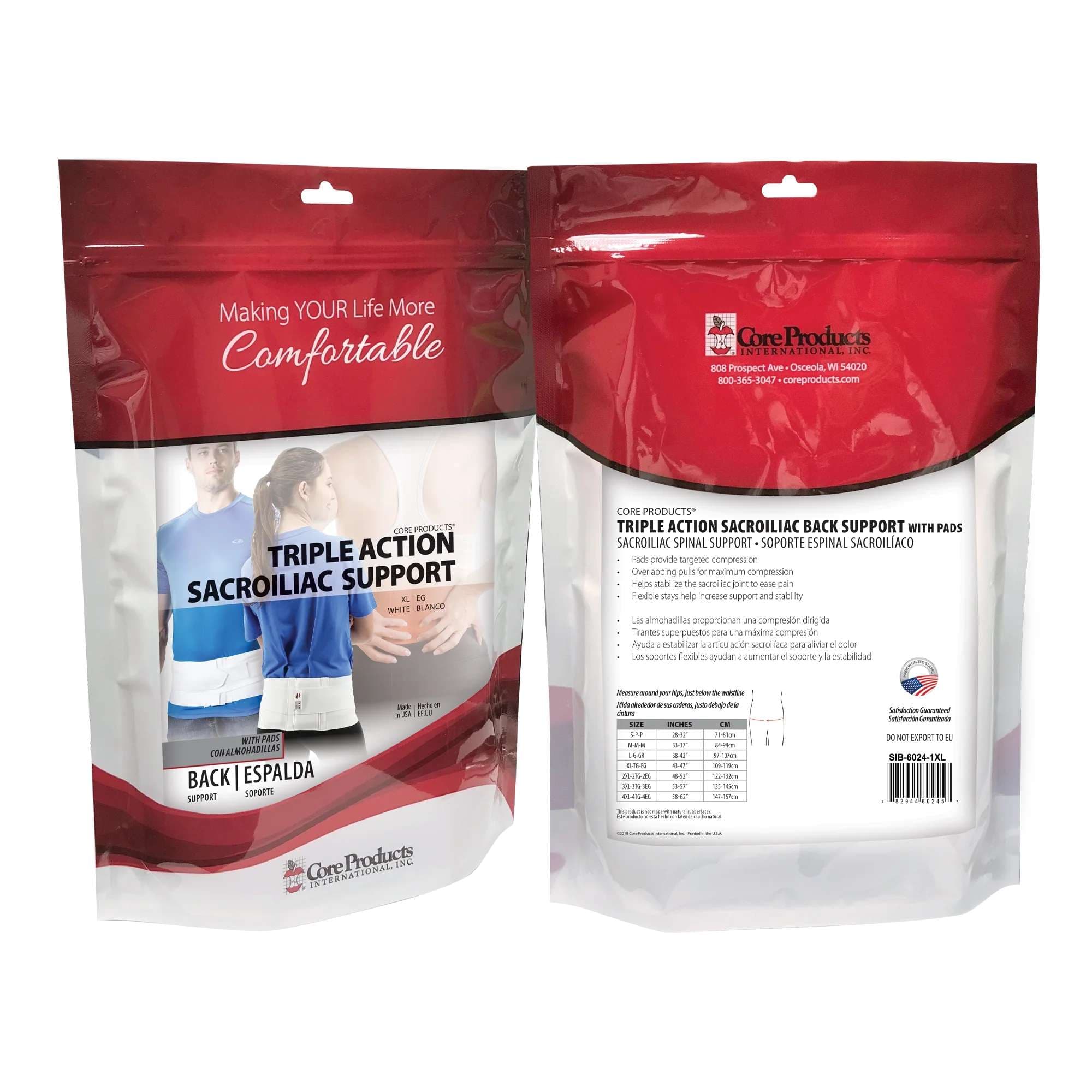 Core Triple Pull Sacral Back Support Belt with Split pad - Image 6