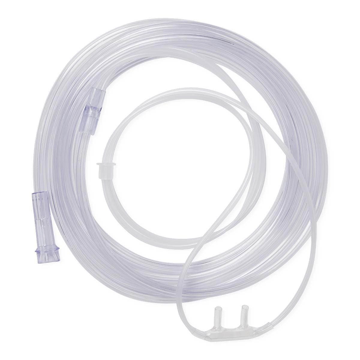Medline Adult Soft-Touch Oxygen Nasal Cannula with 14' Tubing & Standard Connectors - Each - Image 1