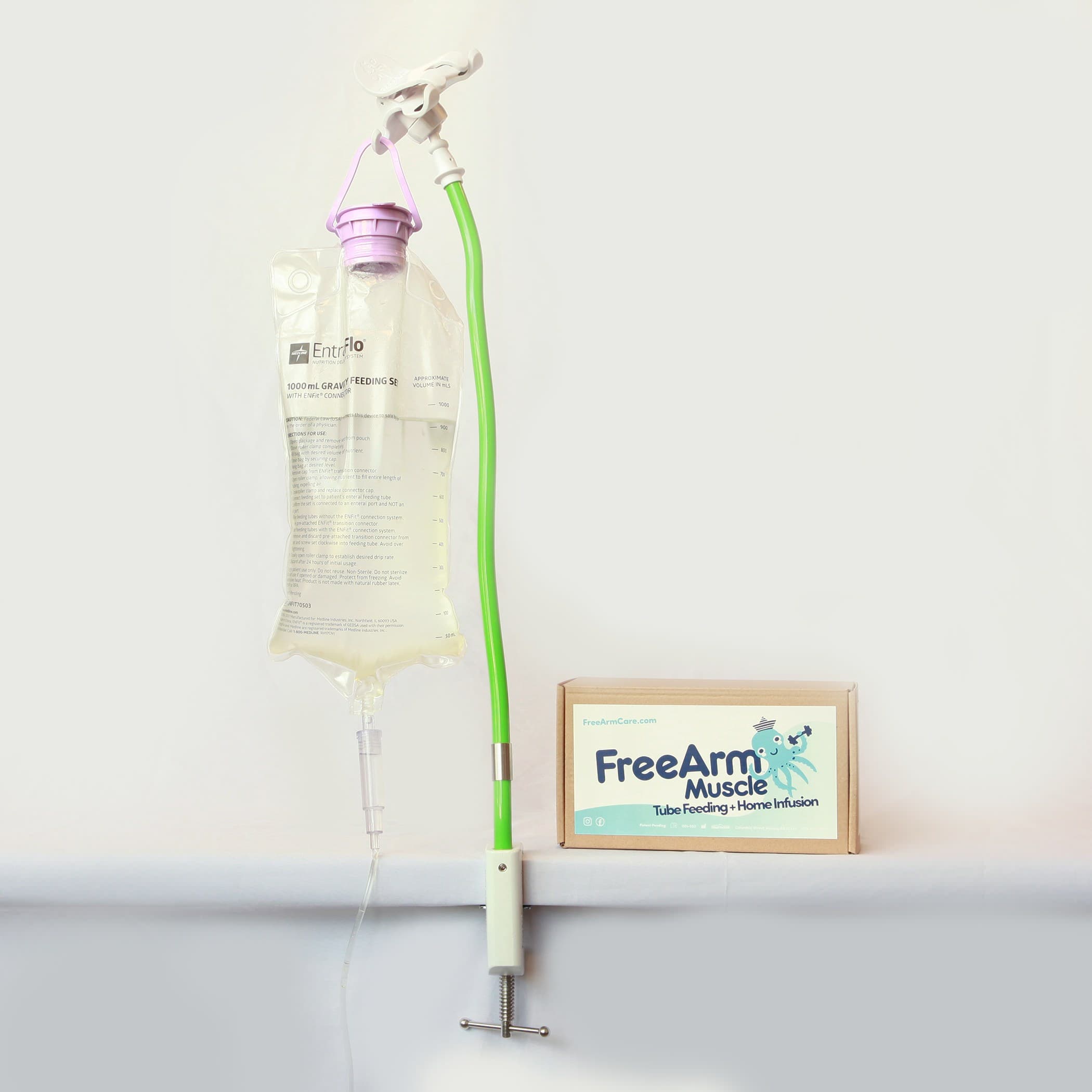 FreeArm Muscle Tube Feeding and Infusion Bag Holder