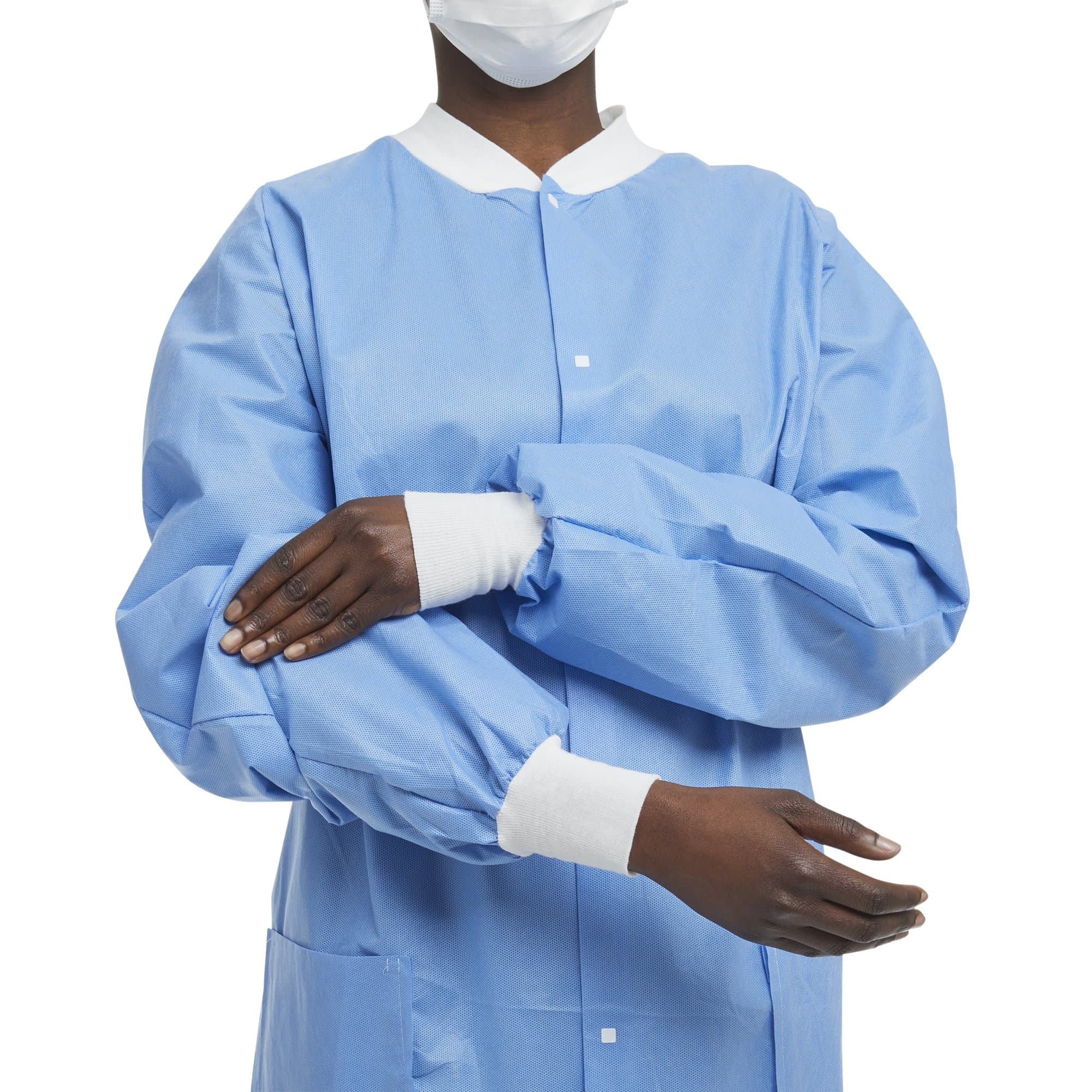 Halyard Lab Jacket Professional, Blue, Large - Case of 24 - Image 1