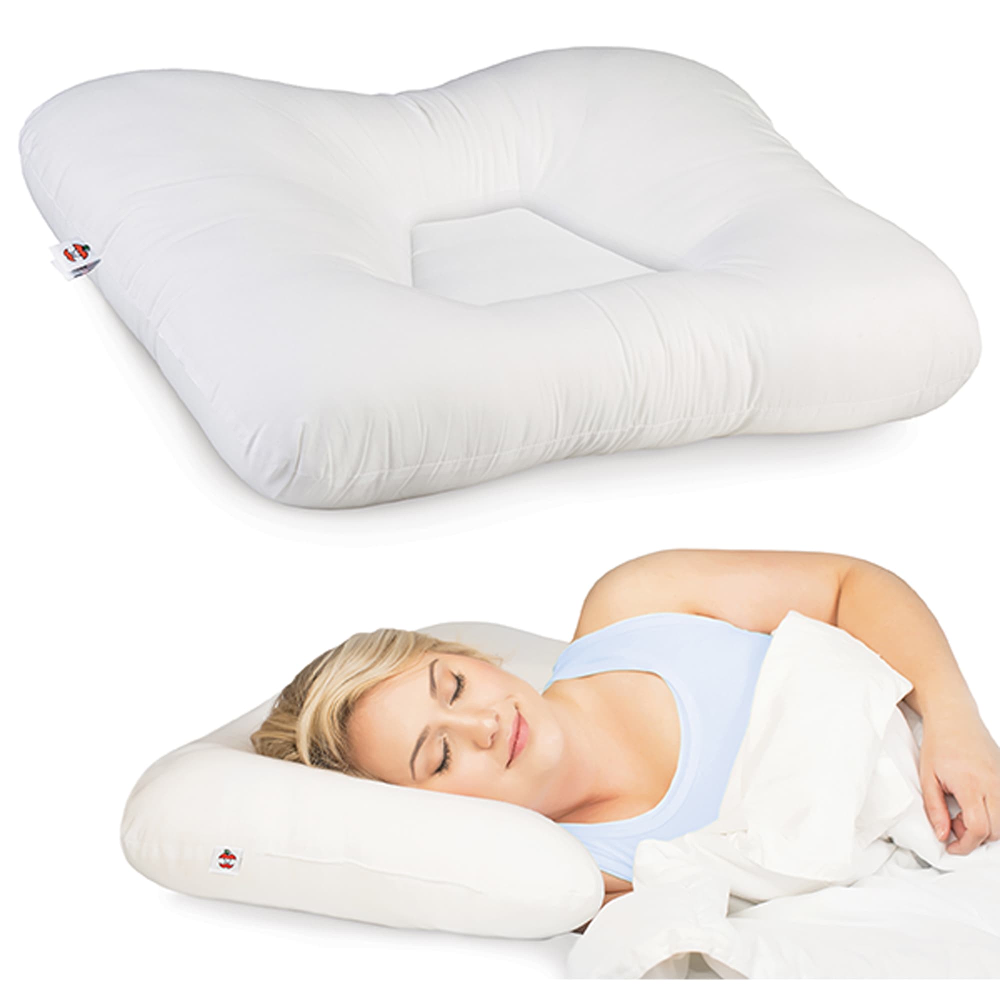 Core Tri-Core Natural Cervical Support Pillow, Gentle, Mid Size - Image 1
