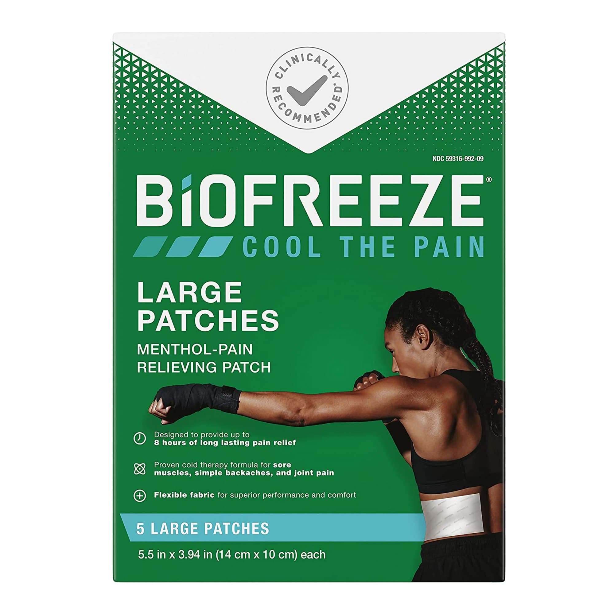Biofreeze Topical Pain Relief 5% Strenght Menthol Patch - Case of 120 - Image 1