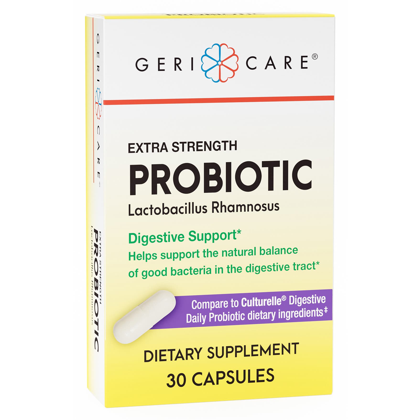 Geri-Care Extra Strength Probiotic Supplement, Lactobacillus Rhamnosus