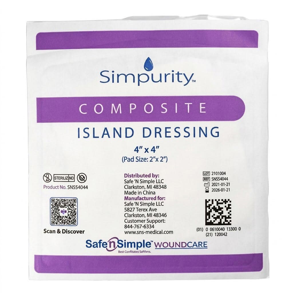 Simpurity Composite Island Dressing, 4 x 4 Inch - Image 1