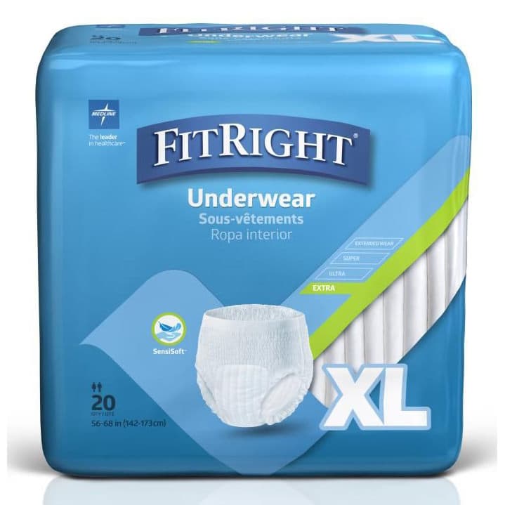 FitRight Extra Adult Incontinence Underwear, Extra- Large - Package of 20 - Image 1