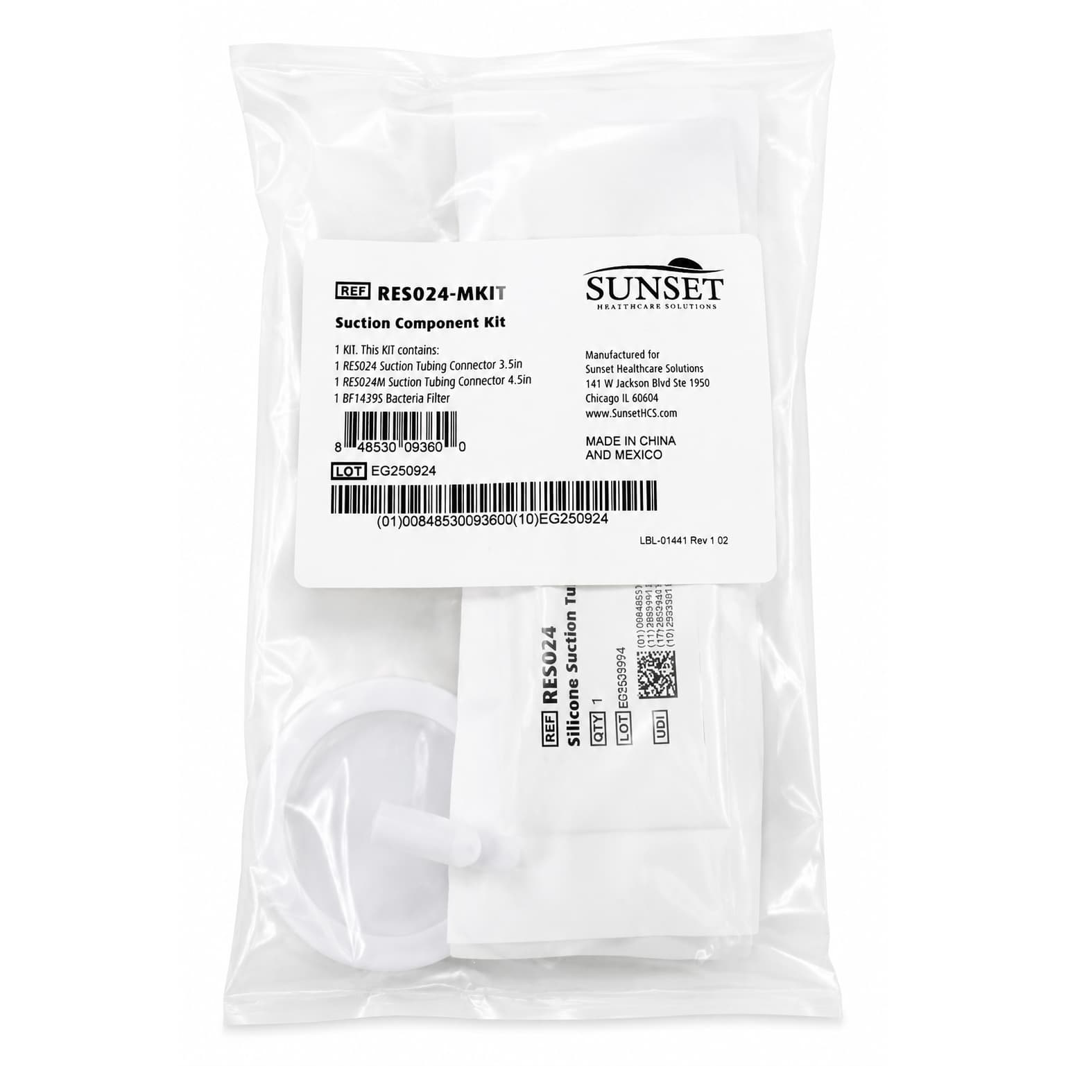 Sunset Healthcare Solutions Suction Component Kit - Image 2