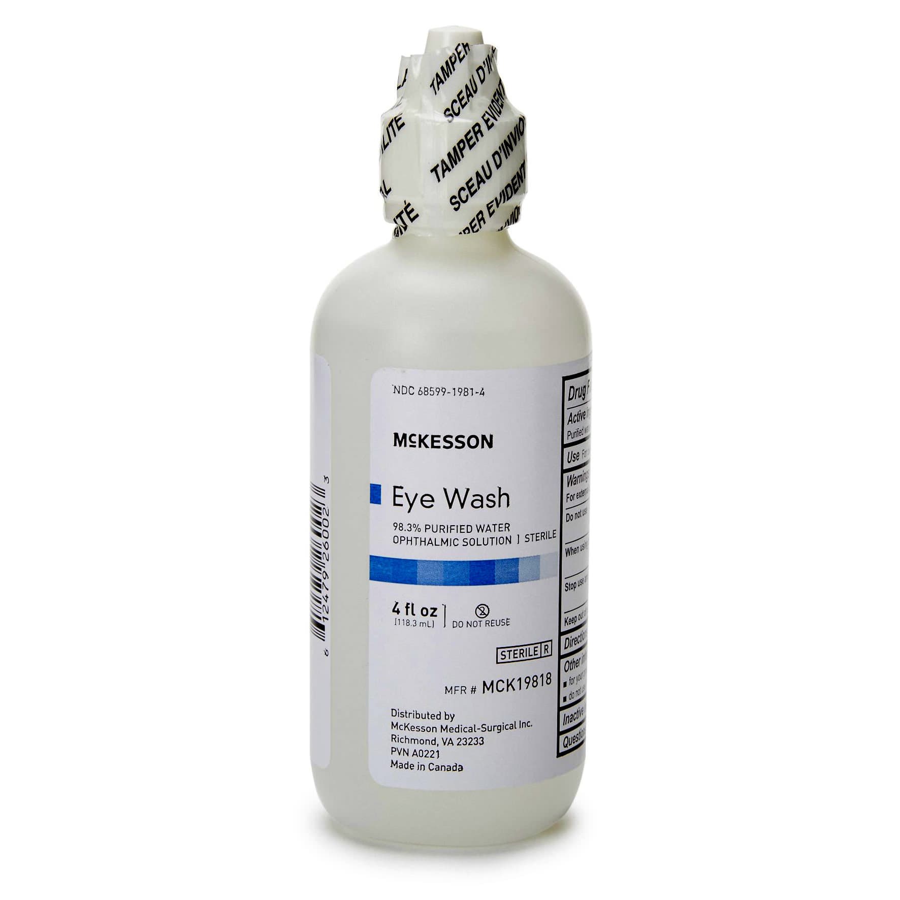 McKesson Eye Wash Solution, 4 oz - Each - Image 1